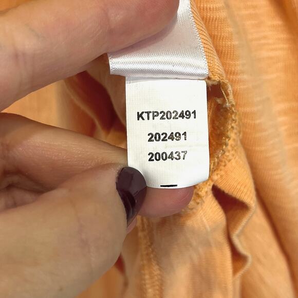 J. JILL Pima Cotton Sleeveless Tunic Tank Top Orange Peach Size XL - Picture 8 of 9